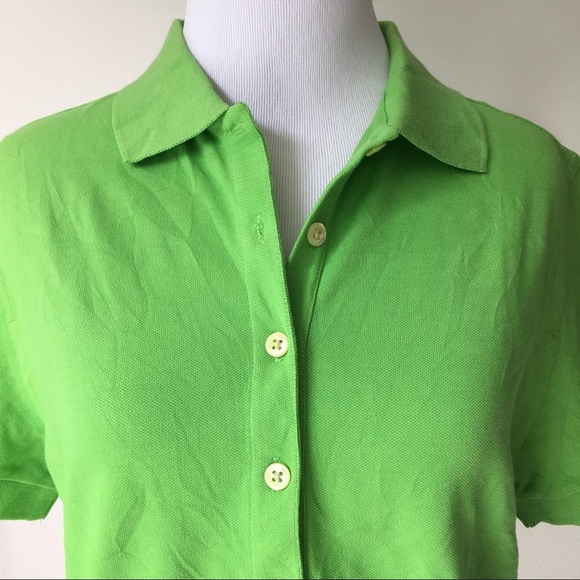 Faconnable Women's Y2K Green Polo Baby Shirt Size XS - Picture 2 of 4